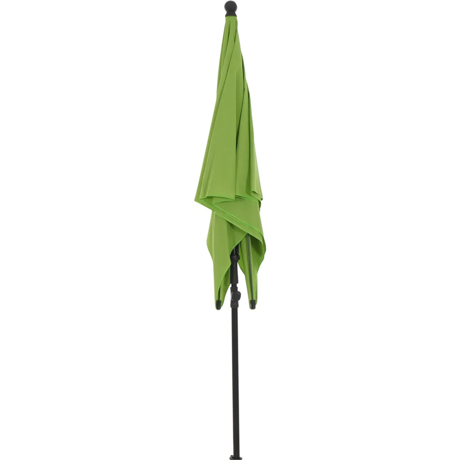 Geschlossener, grüner Siena Garden Marktschirm 180x180 cm mit Knickfunktion.