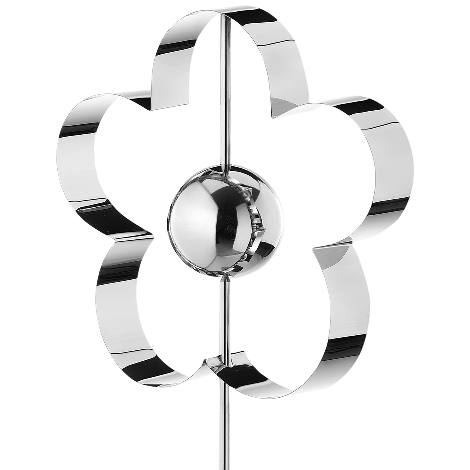 Kobolo Gartenstecker Blumenstecker Edelstahl silber H118 cm günstig online kaufen