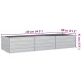 Silbernes Metall-Hochbeet, 240x80x45 cm, für Garten, Balkon oder Terrasse.