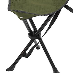 Mojawo 3-Bein Campinghocker, olivgrün, mit Tragegurt. Ideal für Camping & Outdoor.