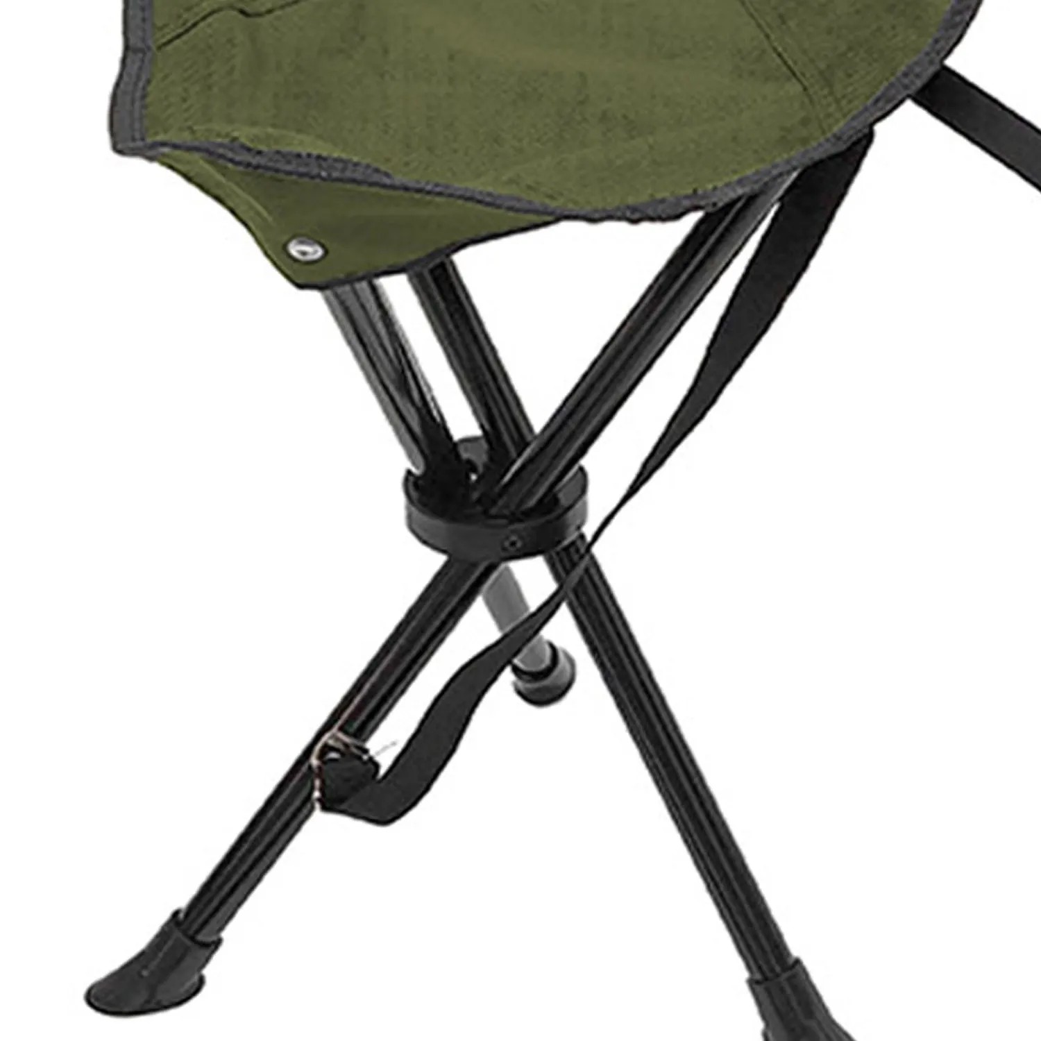 Mojawo 3-Bein Campinghocker, olivgrün, mit Tragegurt. Ideal für Camping & Outdoor.