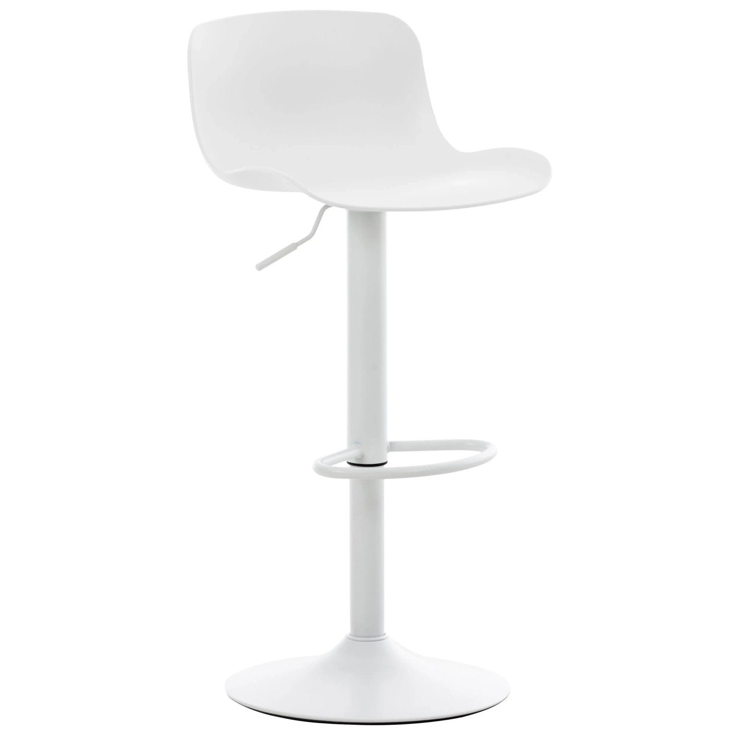 DELUKE Barhocker Höhenverstellbar Weiß KUSI Kunststoff 81-102x44x45cm Barhocker Mit Lehne Tresenhocker Barstuhl Thekenhocker