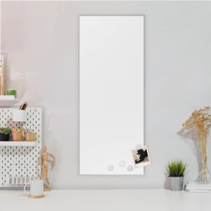 Banjado Design Magnettafel, 75x30cm, weiß. Metall Memoboard mit Magneten als Dekoartikel.