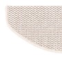 Halbrunde KARAT Stufenmatte Kalkutta in Creme mit Sisaloptik, 23,5x65 cm.