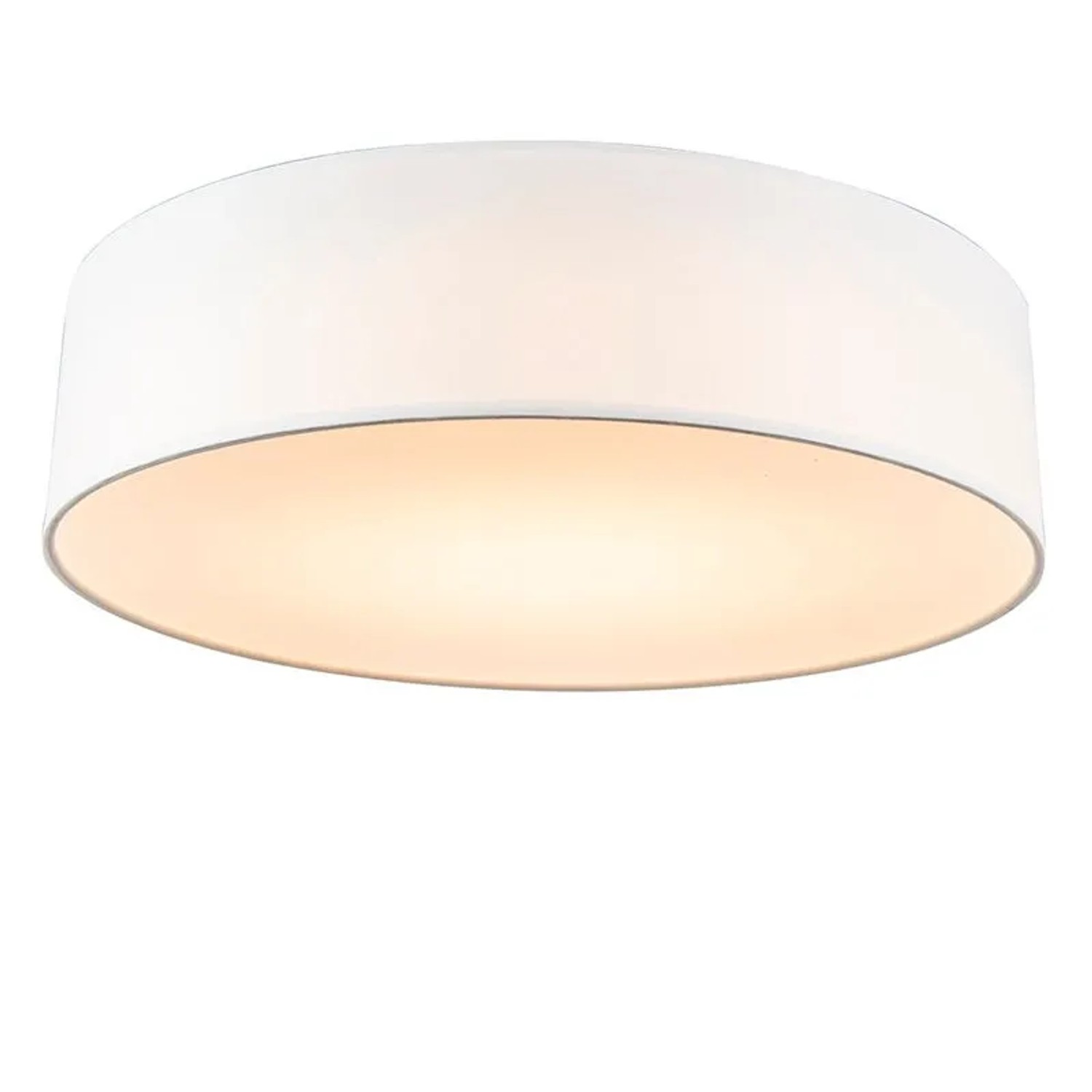 QAZQA Deckenleuchte Weiß 40 cm inkl  LED Drum LED