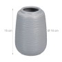 Relaxdays Vasen Set Keramik Grau Rustikal 15 cm x 10 cm_4