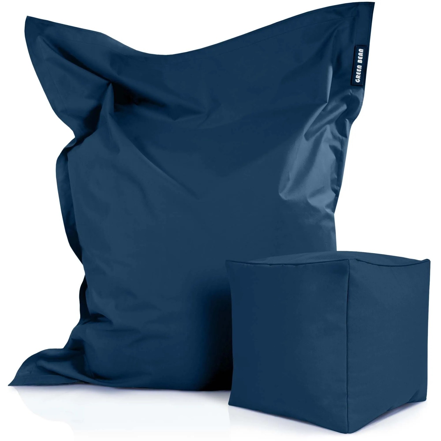 Green Bean Sitzhocker 2er Set Square XXL + Dice 140 x 180 x 25 cm Wetterfest Dunkelblau