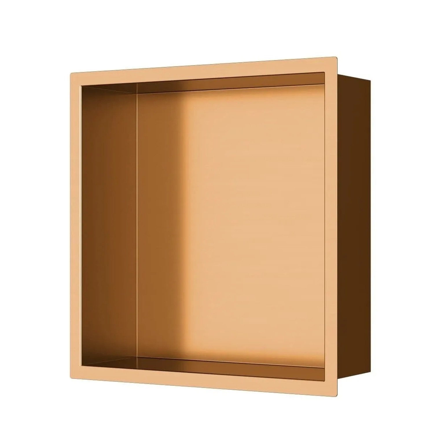 Swiss Aqua Technologies Duschnische Wandnische Edelstahl 304 Montage Ohne Bohren 30x30CM Rosengold Gebürstet