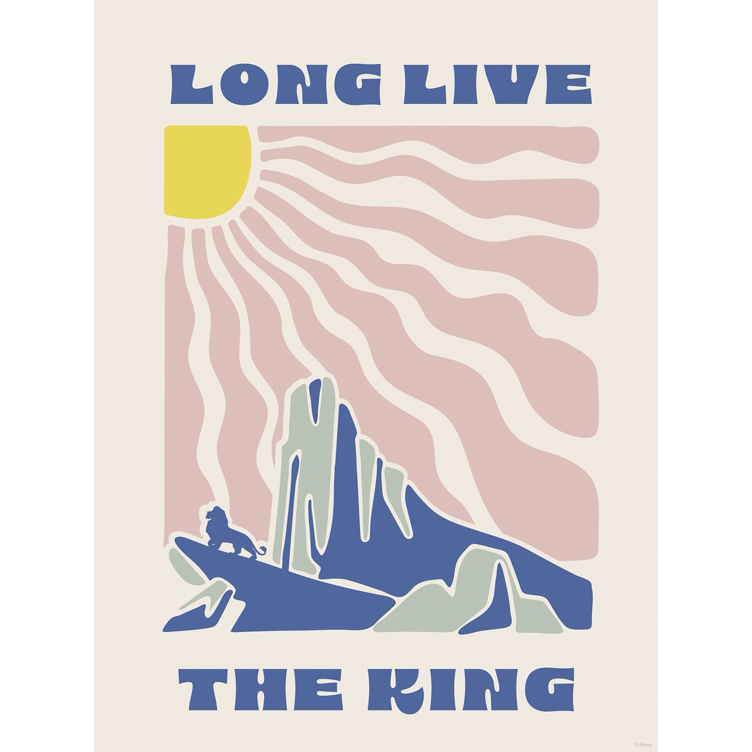Komar Wandbild Disney The Lion King Pride Rock 30 cm x 40 cm Beige günstig online kaufen