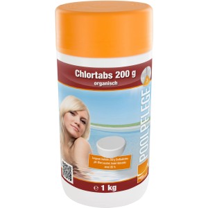 Steinbach Chlor-Tabs 200g, 1kg Dose für Pool Desinfektion.