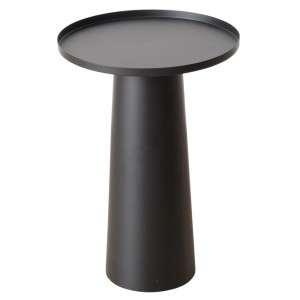 Schwarzer Boltze Tisch Jacky Klein, Ø 28 cm, Höhe 45 cm, aus pulverbeschichtetem Eisen.