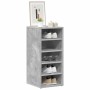Betongrauer vidaXL Schuhschrank aus Holzwerkstoff mit 5 offenen Fächern für Schuhe. Ideal für Flur oder Schlafzimmer.