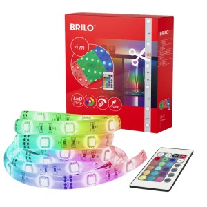 Brilo LED-Strip RGB Dimmbar Fernbedienung Farbwechsel USB Anschluss 4 m