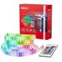 Brilo RGB LED-Streifen 4m mit Fernbedienung und USB-Anschluss, Farbwechsel.