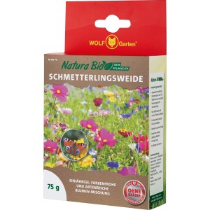 Wolf-Garten Schmetterlingsweide Natura Bio 75g: Packung mit Wildblumenmischung für Schmetterlinge.