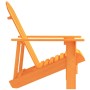Oranger vidaXL Adirondack-Gartenstuhl aus massivem Tannenholz, Seitenansicht. Ideal für Garten & Terrasse.