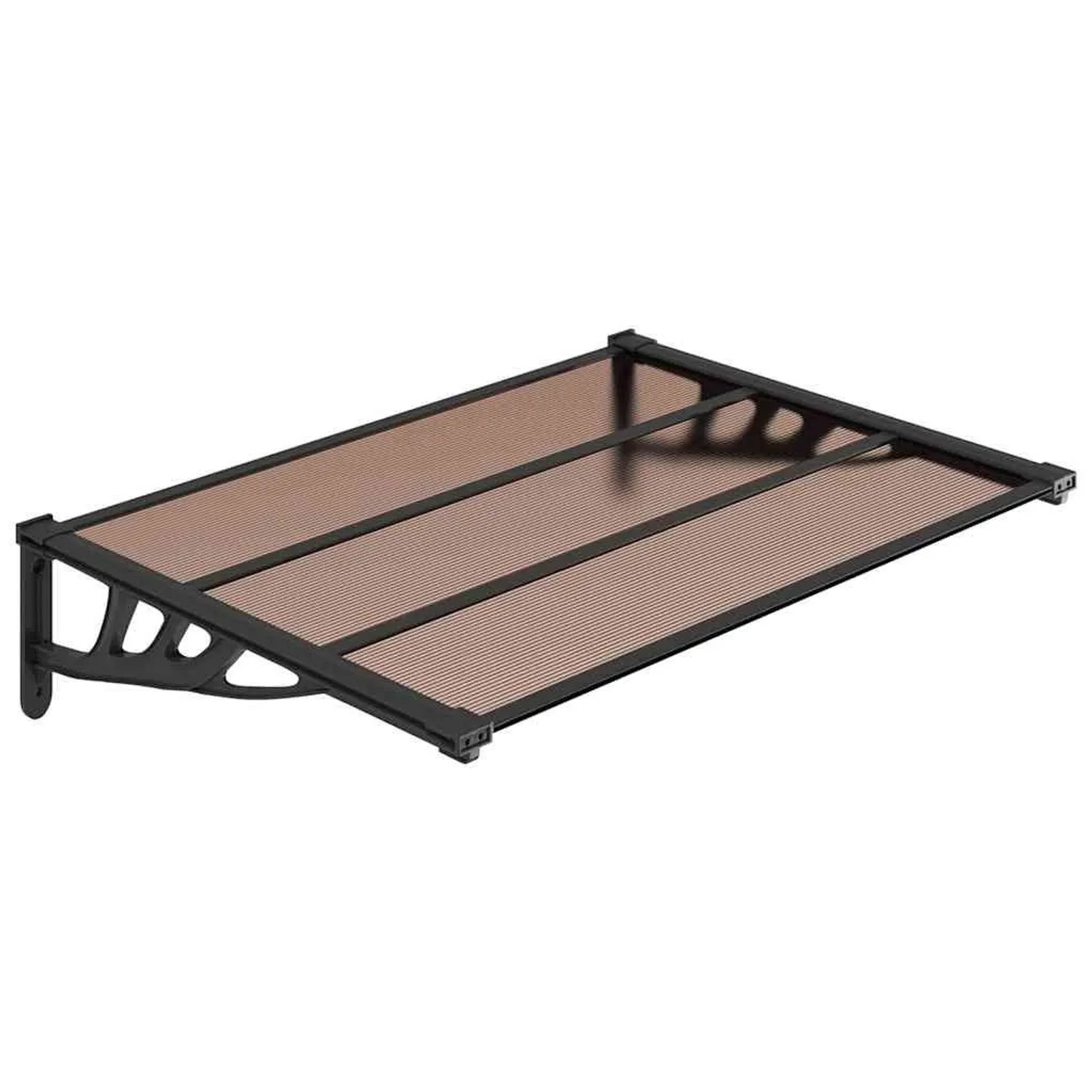 vidaXL Türvordach Schwarz 122x90 cm Polycarbonat 153697