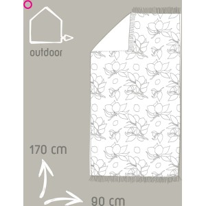 Strandtuch mit Zitronenmuster, 170x92 cm, ideal für Camping & Strand.