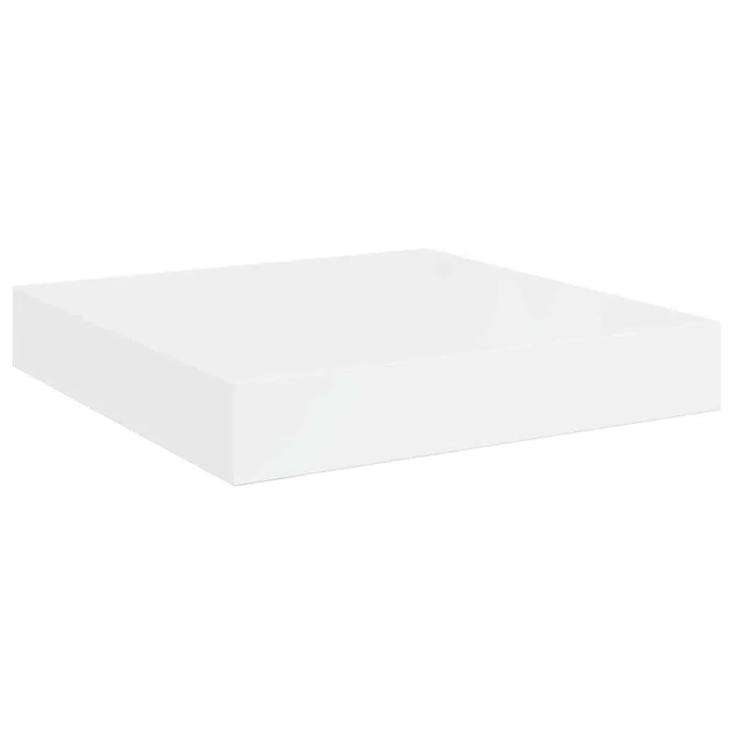vidaXL Schweberegal Hochglanz-Weiß 23x23,5x3,8 cm MDF 323739