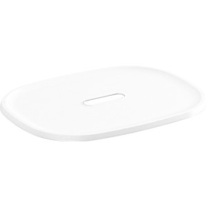 Weißer Deckel für KIS Filo Körbe Größe M und L, mit Griffloch für Belüftung.