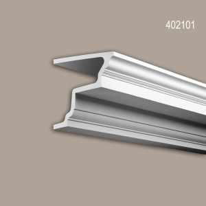 Weiße PROFHOME Eckleiste 402101, Fassadenprofil, Zierleiste, Stuckleiste, 200 cm lang.