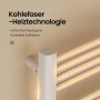 Emke Handtuchwärmer Elektrisch 96x54cm 500W Weiß Heizkörper mit Thermostat LED Display mit Temperatur und Zeitanzeige_3