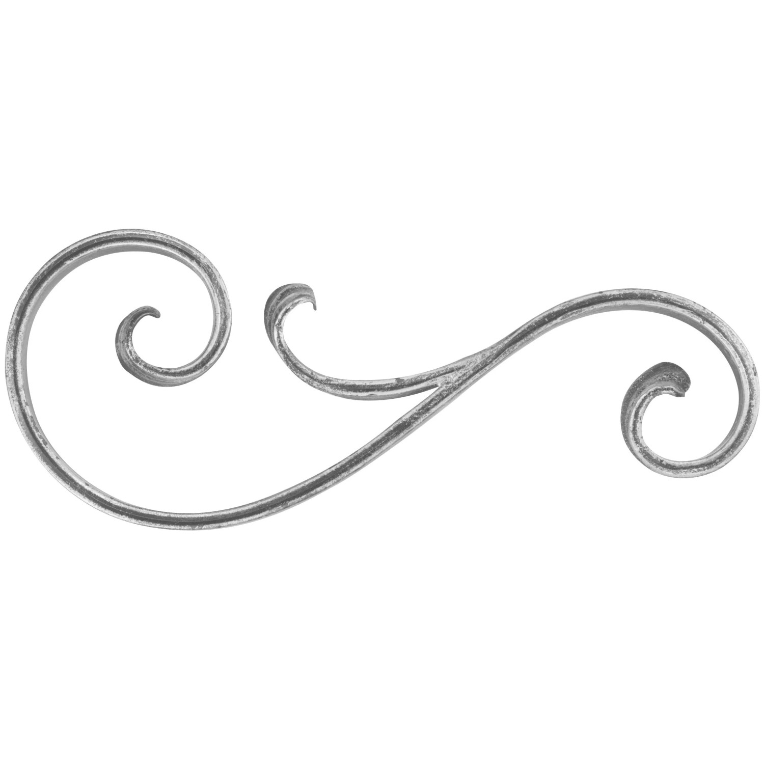 FeNau Schwerbarock Maße 135x345 mm Material 16x8 mm Gerillt Stahl S235JR Roh