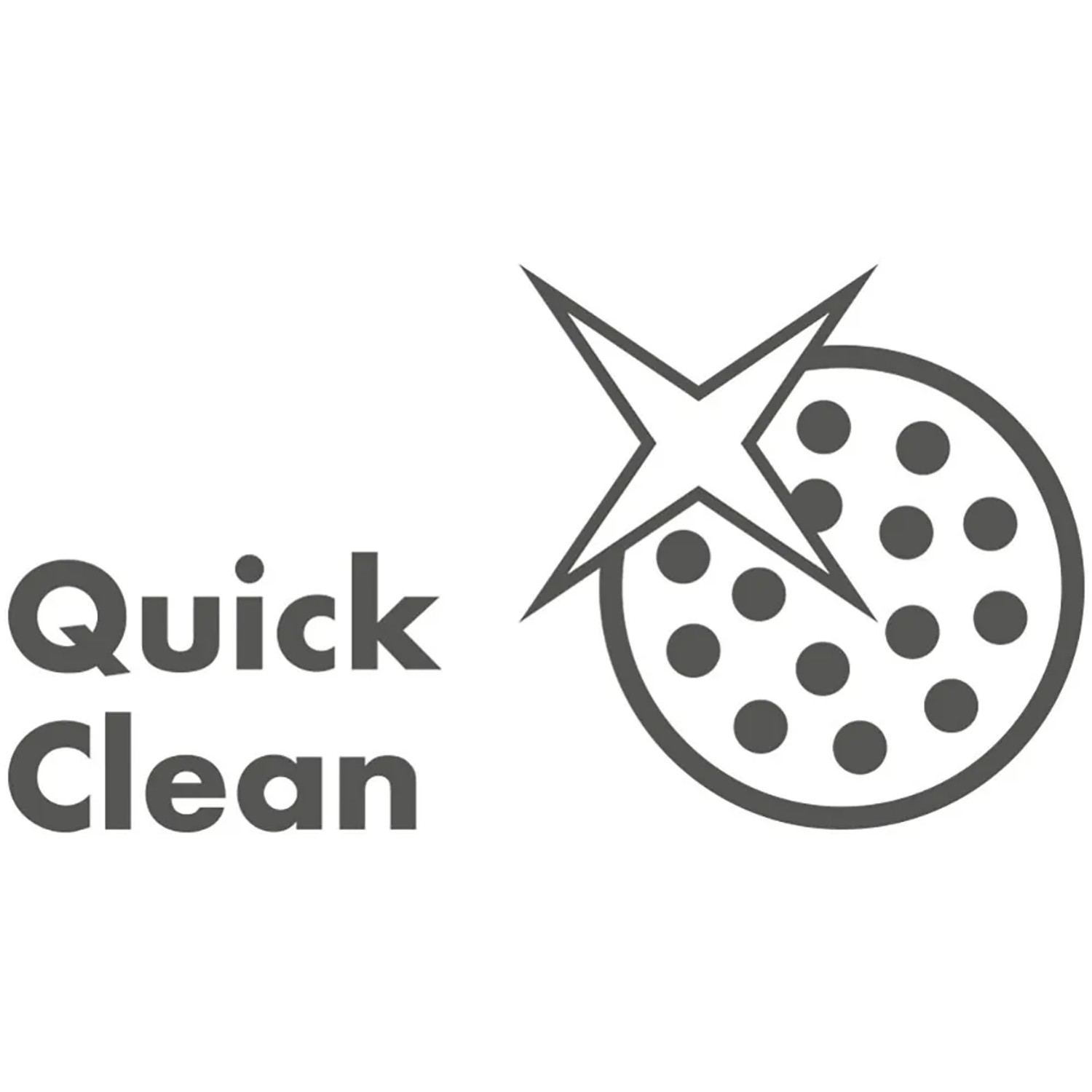 Symbol für QuickClean Funktion bei Hansgrohe Duschsystemen: Einfache Kalkentfernung.
