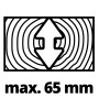 Schnitttiefe max. 65 mm für Einhell Zug-Kapp-Gehrungssäge TC-SM 216.