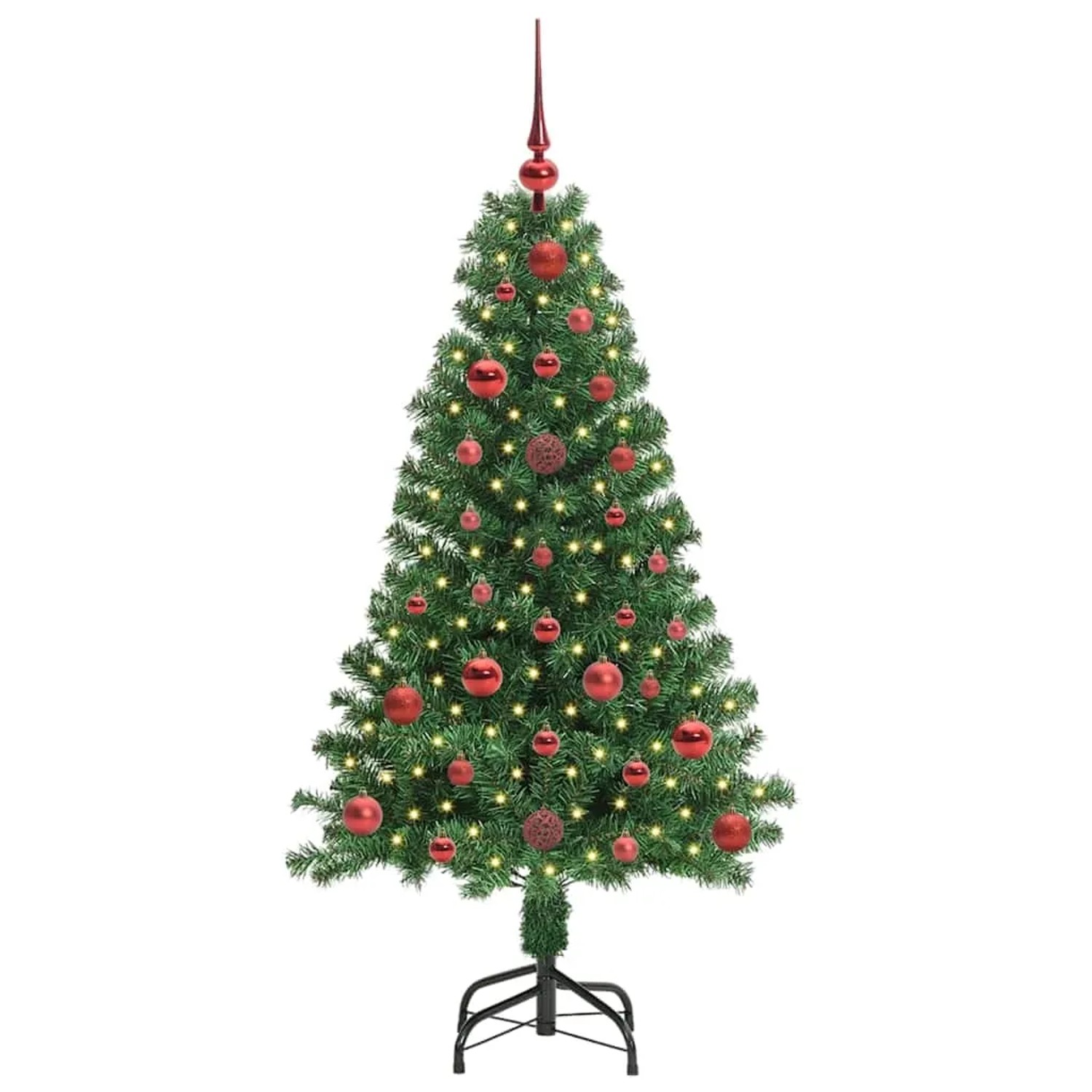 vidaXL Künstlicher Weihnachtsbaum mit 150 LEDs mit Ständer Grün 120 cm 3396891