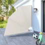 furnicato Faltbarer Balkonfächer in Creme, 210x210 cm, an Hauswand montiert.