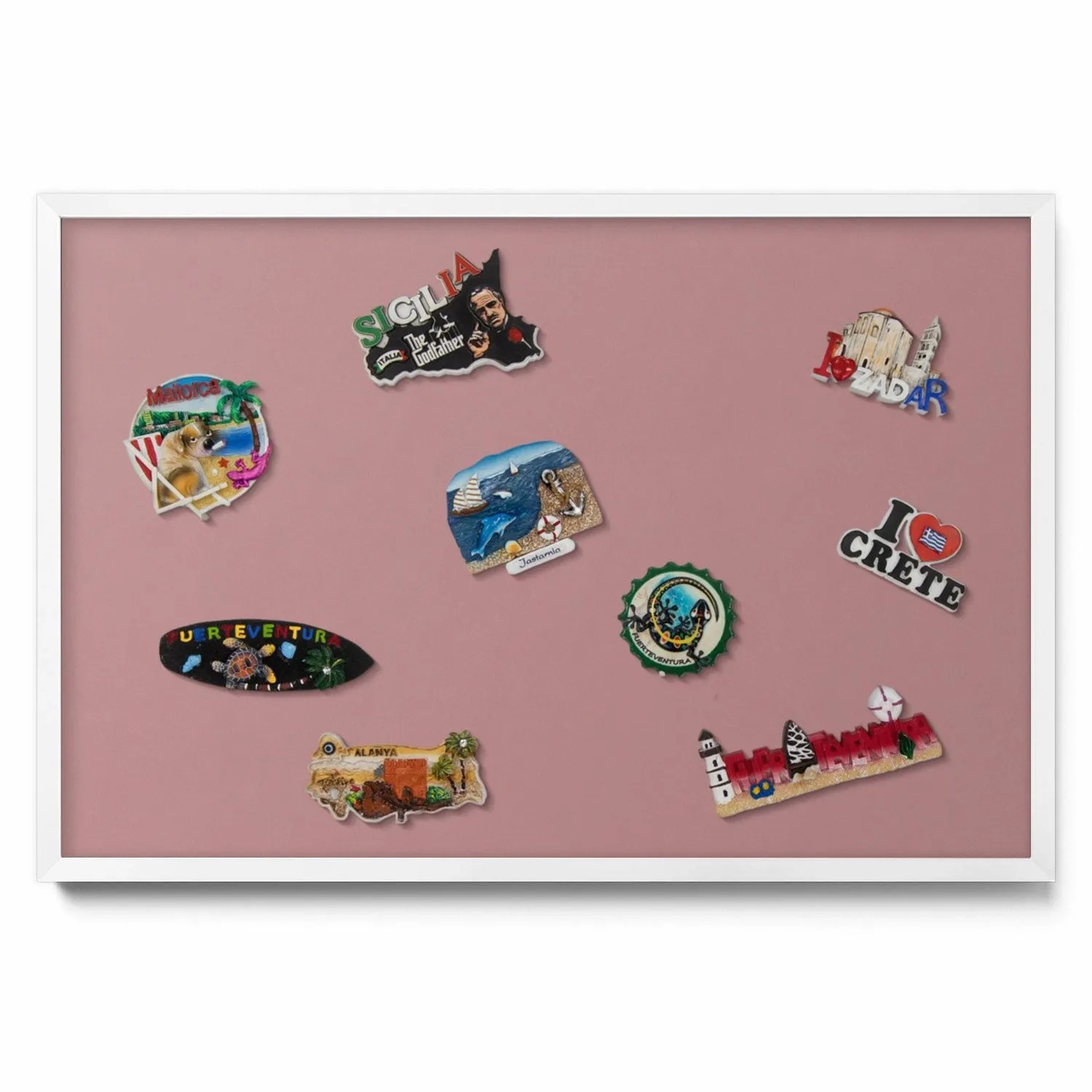 Tulup Magnettafel Blech Magnettafel für Sammlermagnete Pastellrosa Farbe 60 günstig online kaufen