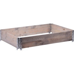 Dobar Pflanzbeet-Umrandung aus Holz, grau, 120x80x20 cm. Rechteckiger Blumenkasten für den Garten.