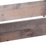 Dobar Pflanzbeet-Umrandung aus Holz, grau, 120x80x20 cm. Rechteckiger Blumenkasten für den Garten.