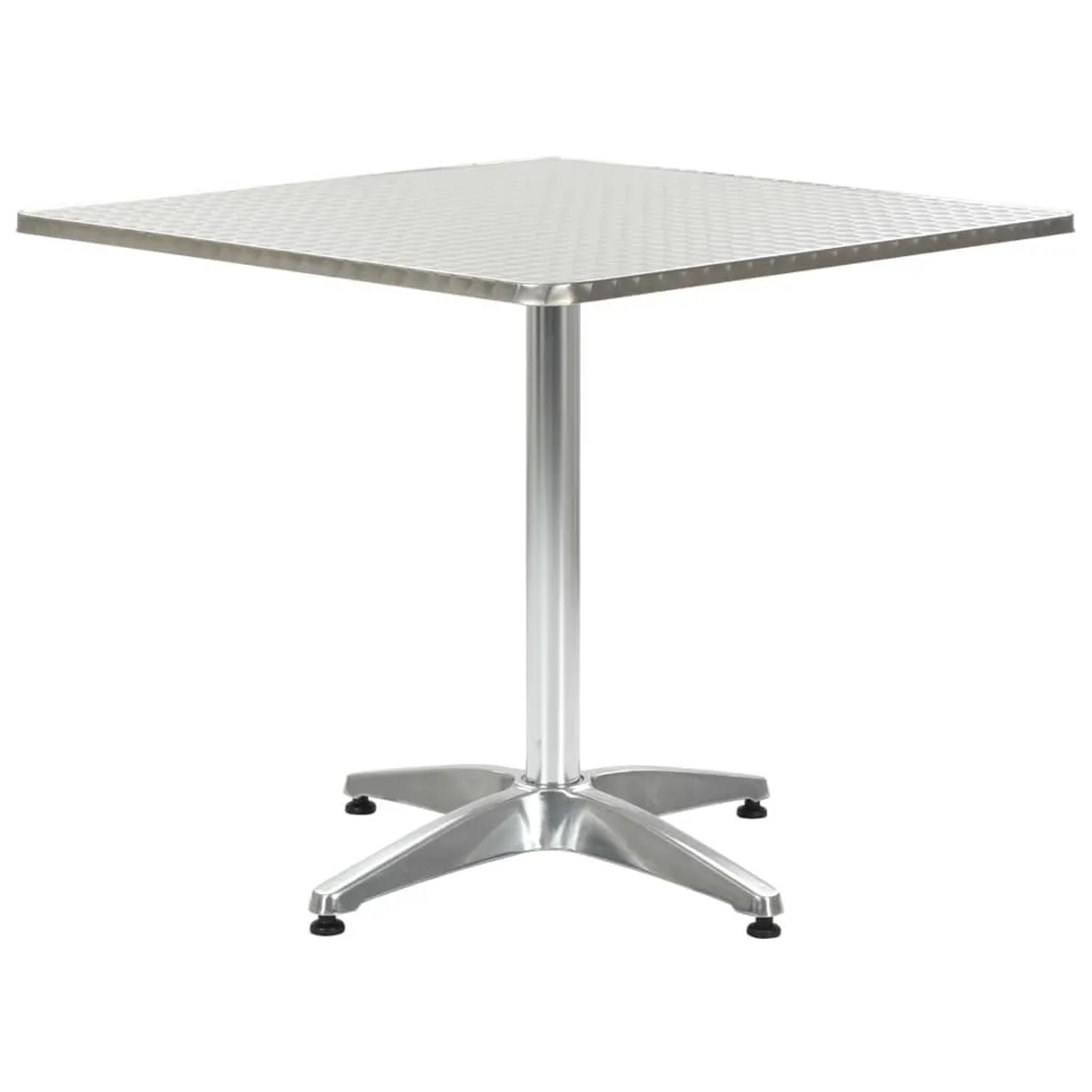 Furnicato Gartentisch Silbern 80x80x70 Cm Aluminium