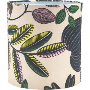 PR Home Lampenschirm Celyn Orphee, creme-weiß mit Blätter-Design für E27 Lampen.