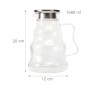 Relaxdays Glaskaraffe Borosilikatglas Transparent mit Deckel und Henkel 20 x 12 x 17 cm 1,7 l_4
