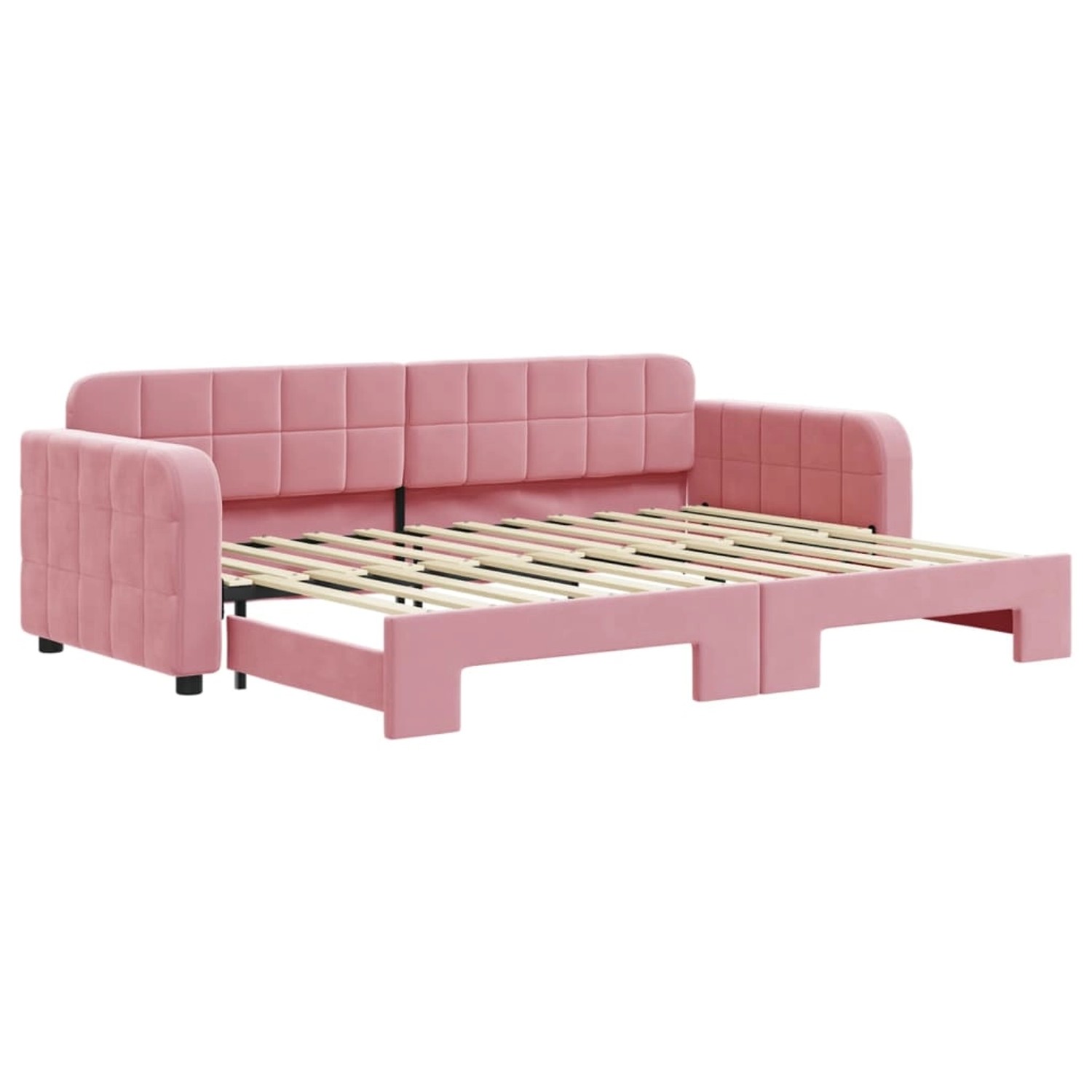 vidaXL Tagesbett Ausziehbar Rosa 80x200 cm Samt1886506