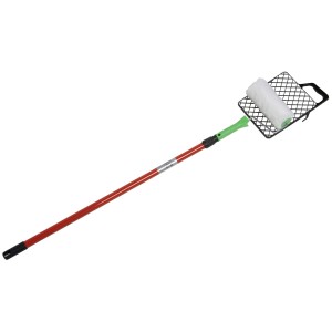 LUX Vestan Farbroller mit Teleskopstab (18 cm) und Abstreifgitter für Decken und Wände.