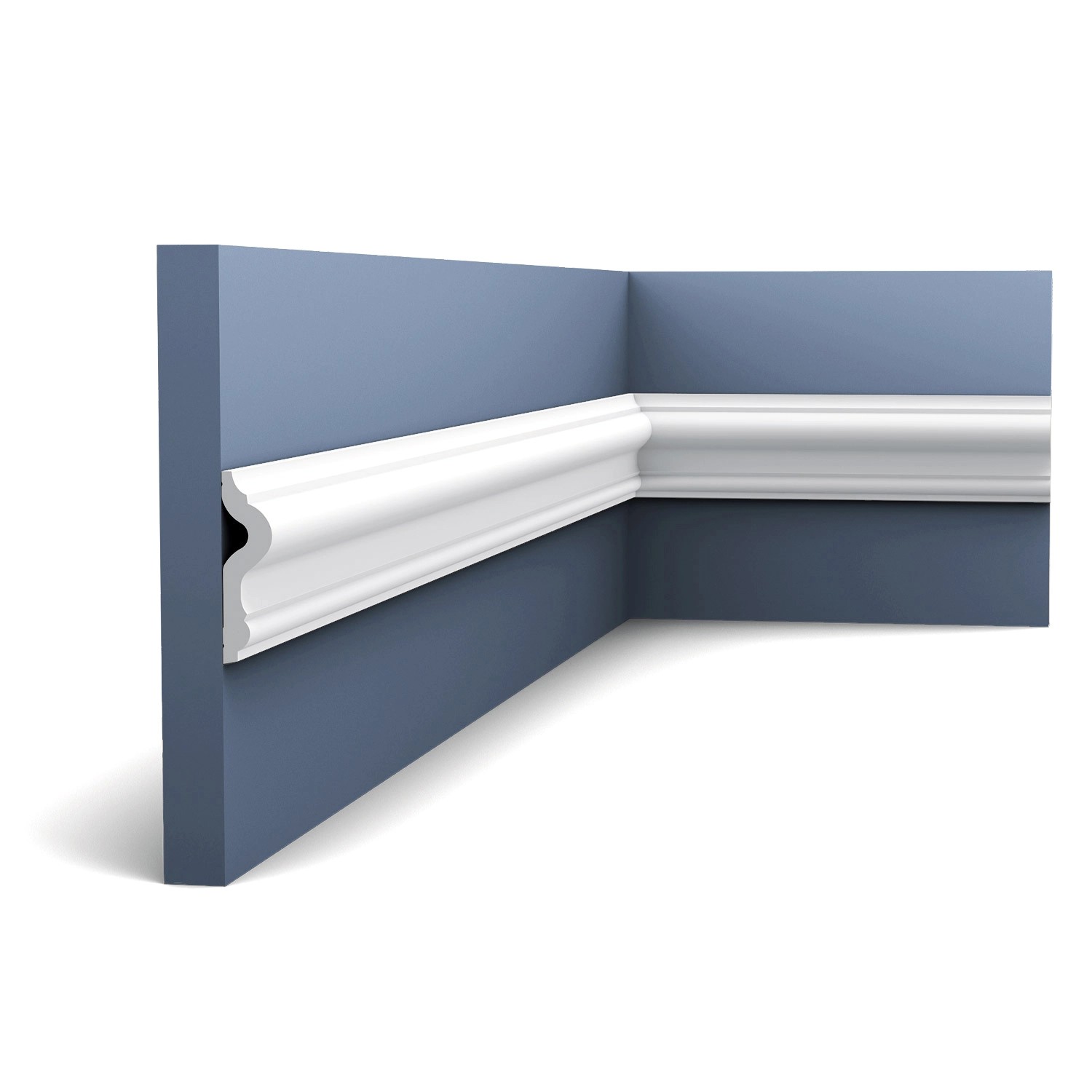 ORAC DECOR PX202 AXXENT Wand- und Friesleiste Zierleiste Stuckleiste 2 m 200 cm x 2 cm x 7,5 cm Weiß