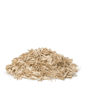 Galamio Miscanthus Mulch, helle Holzstücke als Dekormulch für den Garten.