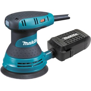 Makita Exzenterschleifer BO5031J, 125 mm Schleifscheibe, mit Staubabsaugung.