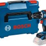 Bosch Professional Akku-Bohrschrauber GSR 18V-90 C mit L-Boxx. Akku-Schrauber und blaue Werkzeugkiste.