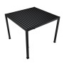 Anthrazitfarbene Juskys Pergola Lamellendach Tahiti 3x3m für Garten & Terrasse.