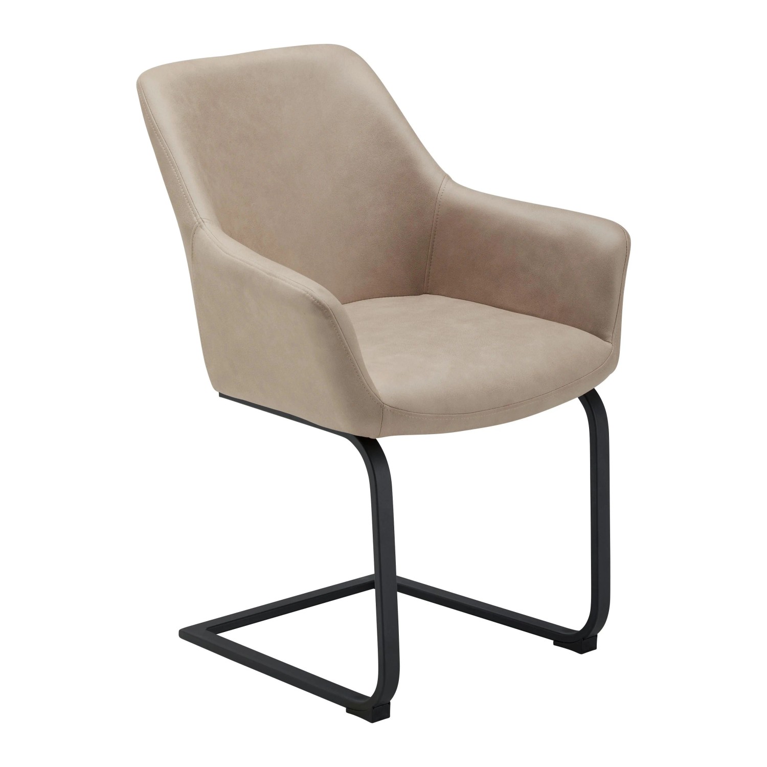 Bessagi Home Schwingstuhl Pria Cognac Mikrofaser Gepolstert
