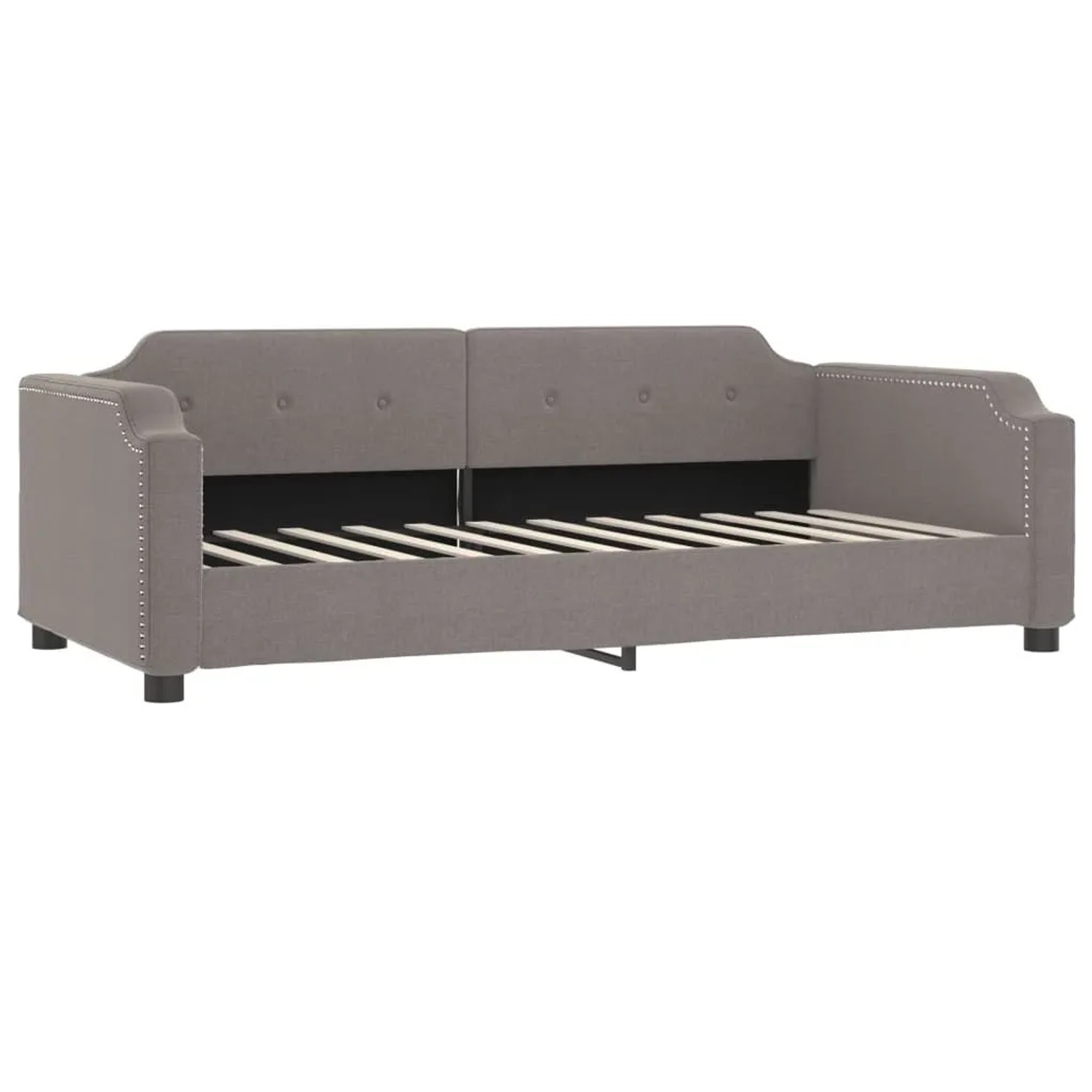 vidaXL Tagesbett Taupe 90x200 cm Stoff 354208