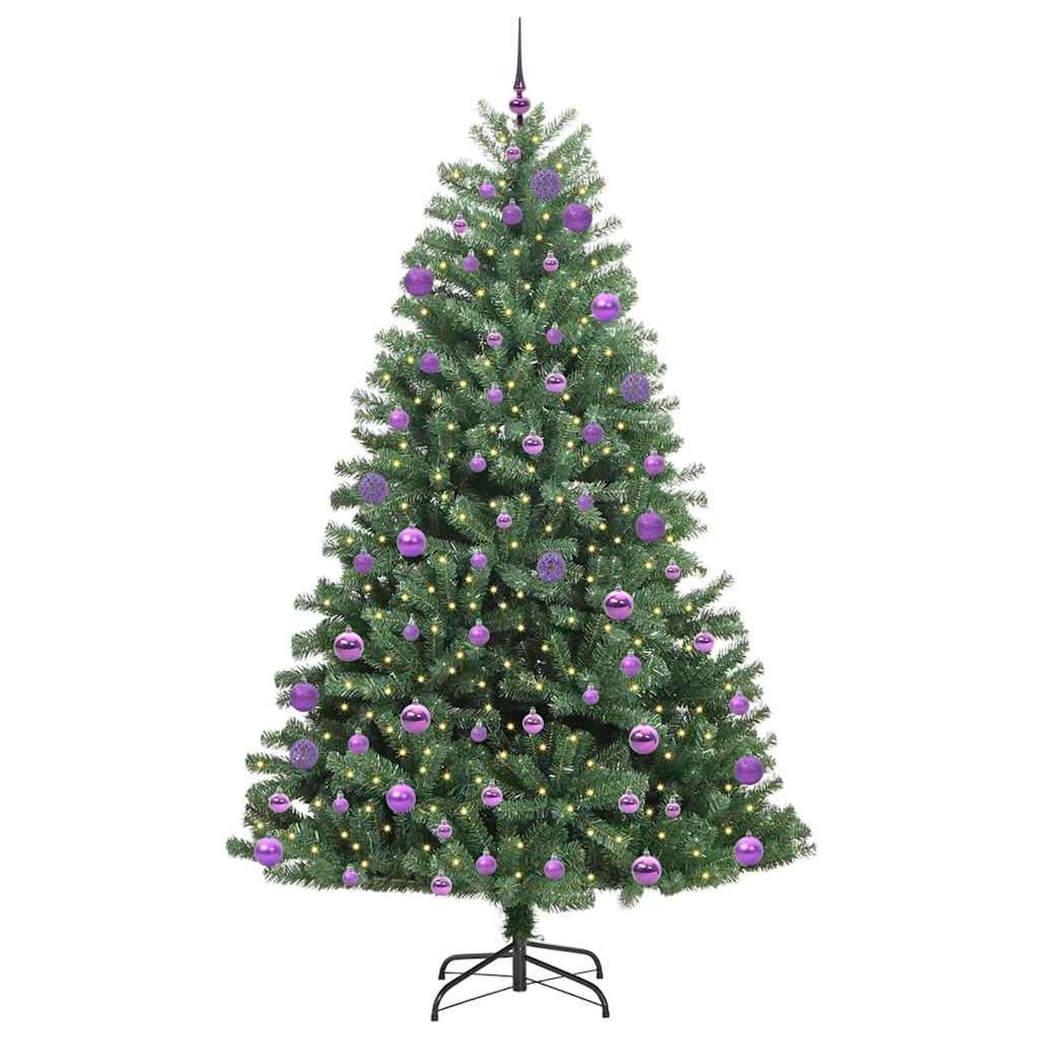Thumbnail - vidaXL Künstlicher Klappbarer Weihnachtsbaum mit 300 LEDs Grün 240 cm 3395511