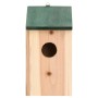 Holz Vogelhaus mit grünem Dach zum Aufhängen, Teil eines 4er Sets Nistkästen.