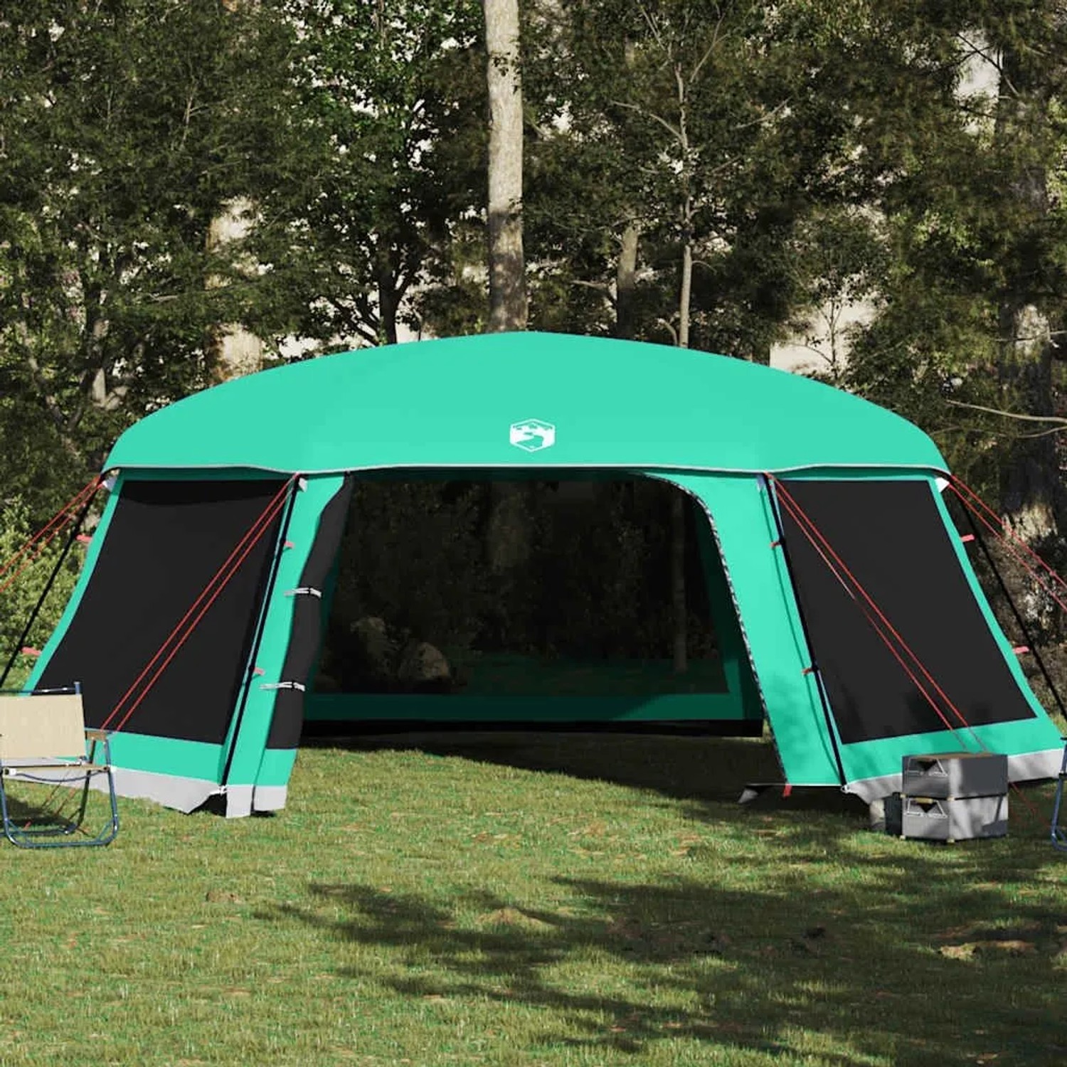 vidaXL Poolzelt mit Abnehmbarem Überzelt Netzwänden Meergrün 670x590cm 4100632_5