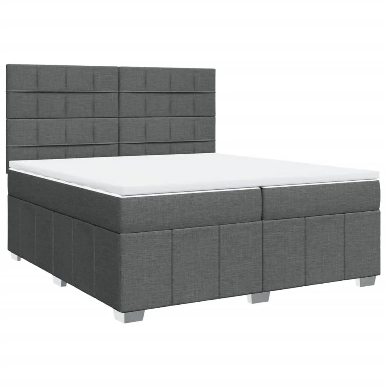 vidaXL Boxspringbett mit Matratze Dunkelgrau 200x200 cm Stoff 3291776 günstig online kaufen